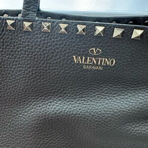 Valentino Garavani Black Tote with Silver Studs